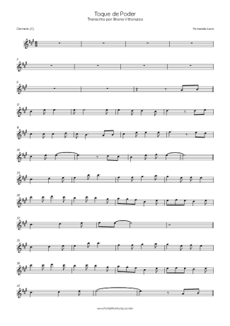 Fernanda Lara  score for Clarinet (C)