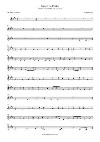 Fernanda Lara  score for Tenor Saxophone Soprano (Bb)