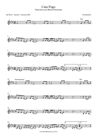 Fernandinho  score for Tenor Saxophone Soprano (Bb)