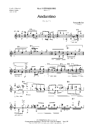 Fernando Sor  score for Acoustic Guitar