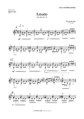 Fernando Sor  score for Acoustic Guitar