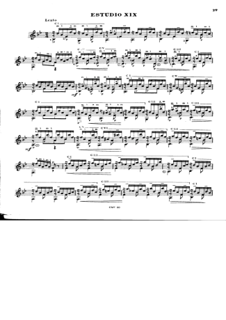 Fernando Sor Etude Op29 Nr13 (Segovia Nr19) score for Acoustic Guitar