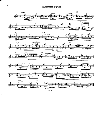 Fernando Sor Etude Op31 Nr16 (Segovia Nr8) score for Acoustic Guitar