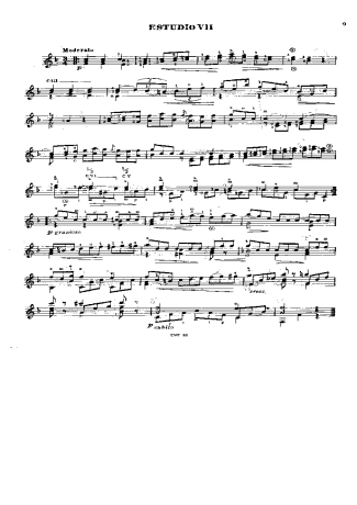 Fernando Sor Etude Op31 Nr21 (Segovia Nr7) score for Acoustic Guitar