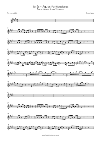 Fhop Music Tu És + Águas Purificadoras score for Trumpet