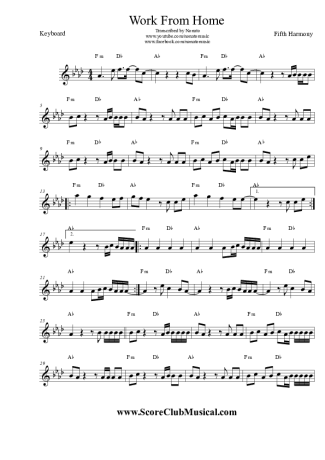 Fifth Harmony  score for Keyboard
