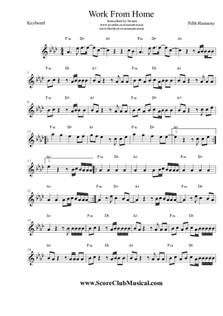 Fifth Harmony  score for Keyboard