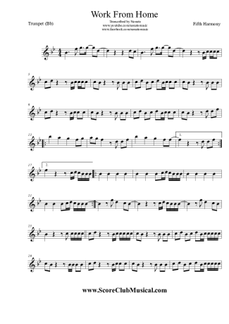 Fifth Harmony  score for Trumpet