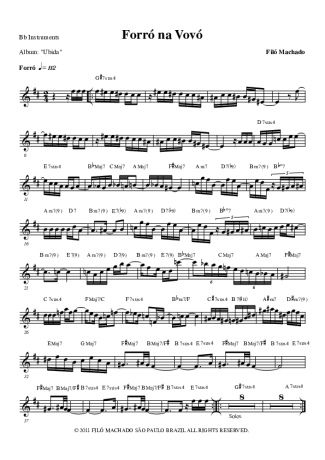 Filó Machado Forró Na Vovó score for Clarinet (Bb)