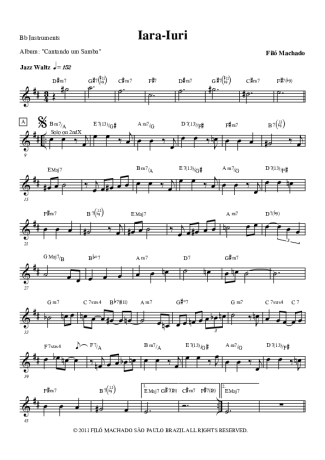 Filó Machado Iara Iuri score for Tenor Saxophone Soprano (Bb)