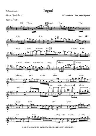 Filó Machado Jogral score for Alto Saxophone