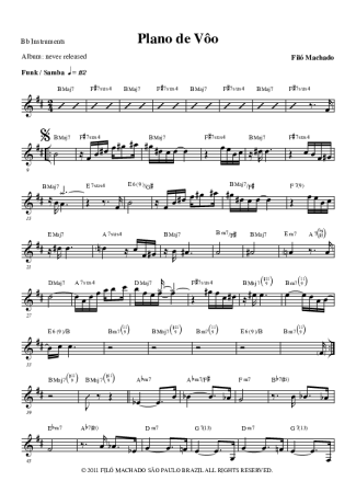 Filó Machado Plano De Voo score for Tenor Saxophone Soprano (Bb)
