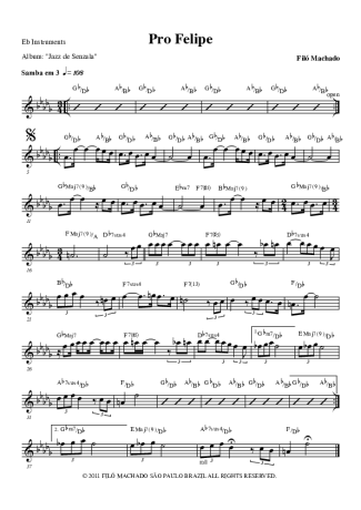 Filó Machado  score for Alto Saxophone