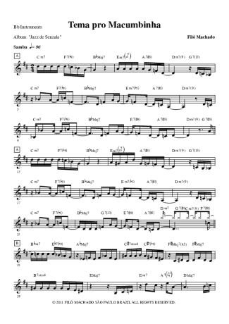 Filó Machado Tema Pro Macumbinha score for Trumpet