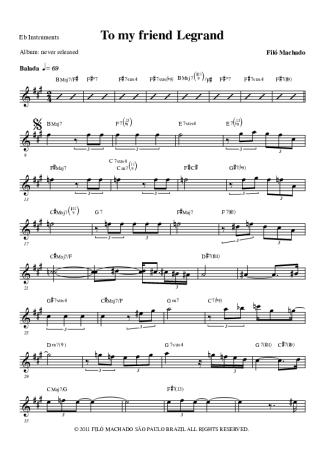 Filó Machado  score for Alto Saxophone