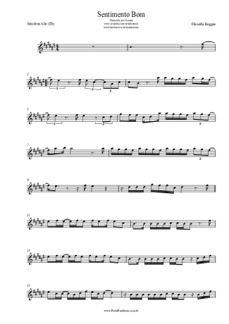 Filosofia Reggae  score for Alto Saxophone