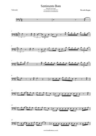 Filosofia Reggae Sentimento Bom score for Cello
