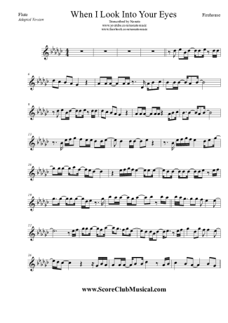 FireHouse  score for Flute