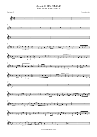 Flávio Leandro Chuva De Honestidade score for Clarinet (C)