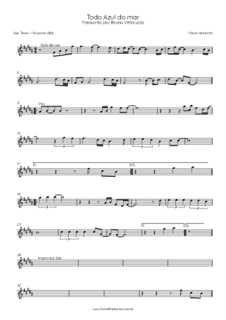 Flavio Venturine  score for Tenor Saxophone Soprano (Bb)