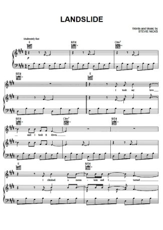 Fleetwood Mac Landslide score for Piano