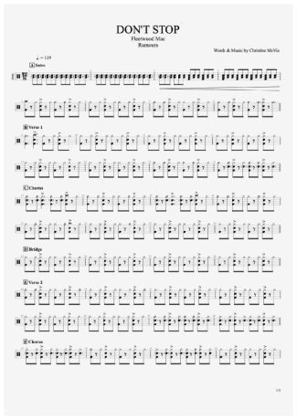 Fleetwoord Mac  score for Drums