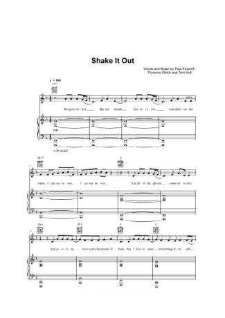 Florence + The Machine Shake It Out score for Piano