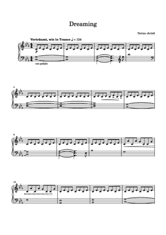 Florian Christl Dreaming score for Piano