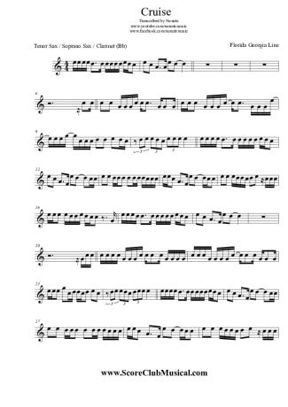 Florida Georgia Line  score for Clarinet (Bb)