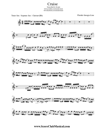 Florida Georgia Line  score for Tenor Saxophone Soprano (Bb)