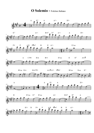Folclore Italiano O Sole Mio score for Alto Saxophone