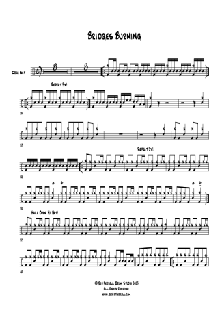 Foo Fighters  score for Drums