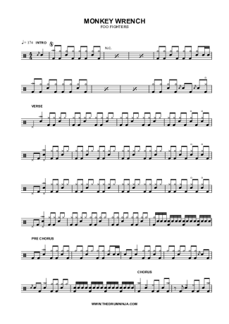 Foo Fighters  score for Drums