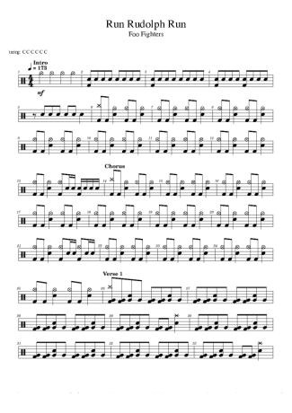 Score for Drums
