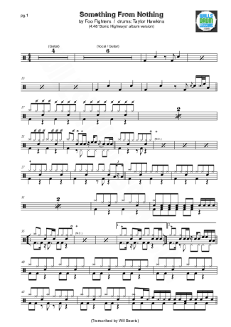 Foo Fighters  score for Drums