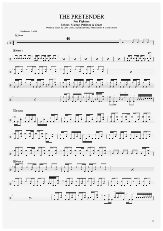 Foo Fighters  score for Drums