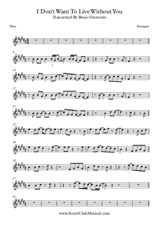 Foreigner  score for Flute