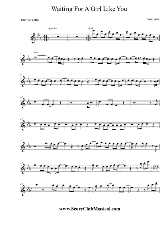 Foreigner  score for Trumpet