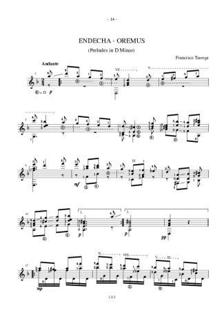 Francisco Tárrega  score for Acoustic Guitar