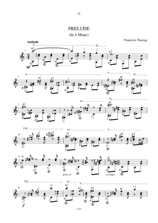 Francisco Tárrega  score for Acoustic Guitar