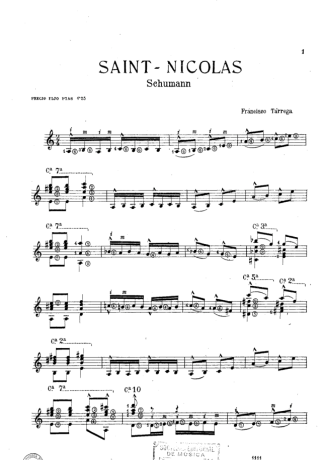 Francisco Tárrega  score for Acoustic Guitar