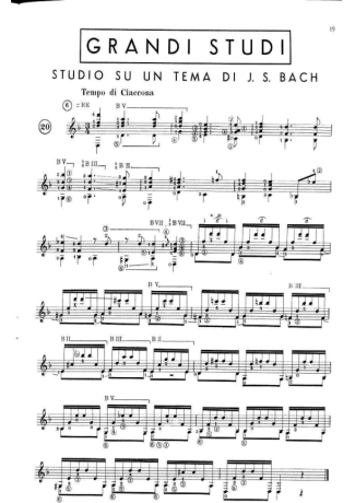 Francisco Tárrega Studio Su Un Tema Di Bach score for Acoustic Guitar