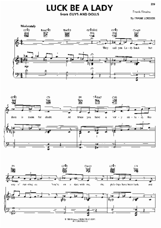 Frank Sinatra score for Piano