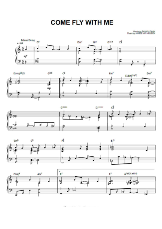 Frank Sinatra Come Fly With Me score for Piano