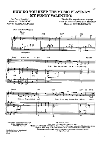 Frank Sinatra - How Do You Keep The Music Playing, My Funny Valentine -  Sheet Music For Piano
