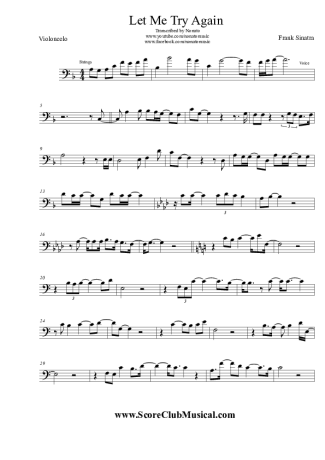 Frank Sinatra Let Me Try Again score for Cello