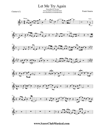 Frank Sinatra Let Me Try Again score for Clarinet (C)
