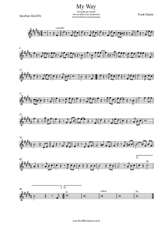 Frank Sinatra My Way score for Alto Saxophone