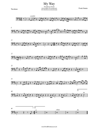 Frank Sinatra  score for Trombone