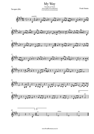 Frank Sinatra My Way score for Trumpet